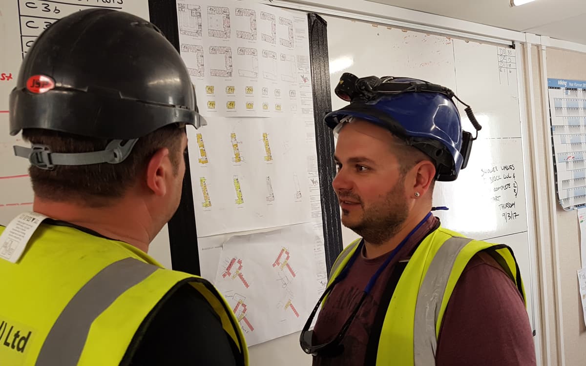 NICEIC approved electrician planning electrical works on site