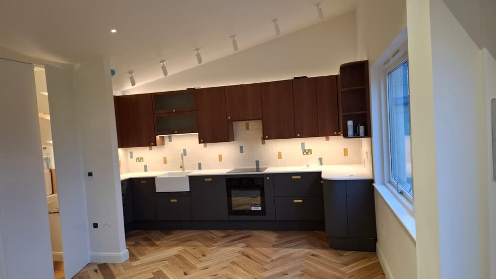 Modern kitchen installation with integrated plumbing for sink and appliances – residential project by EGFF Ltd