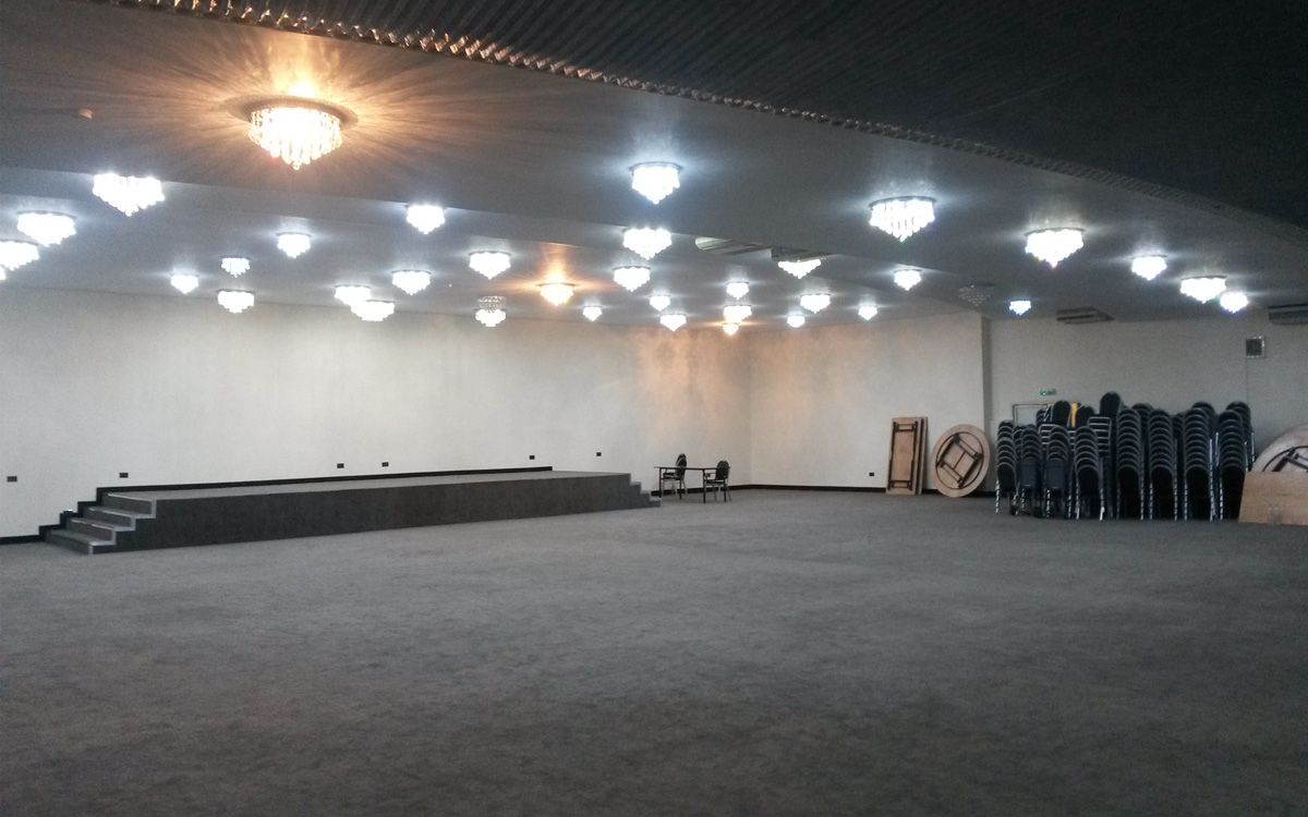 commercial event hall lighting installation in Essex