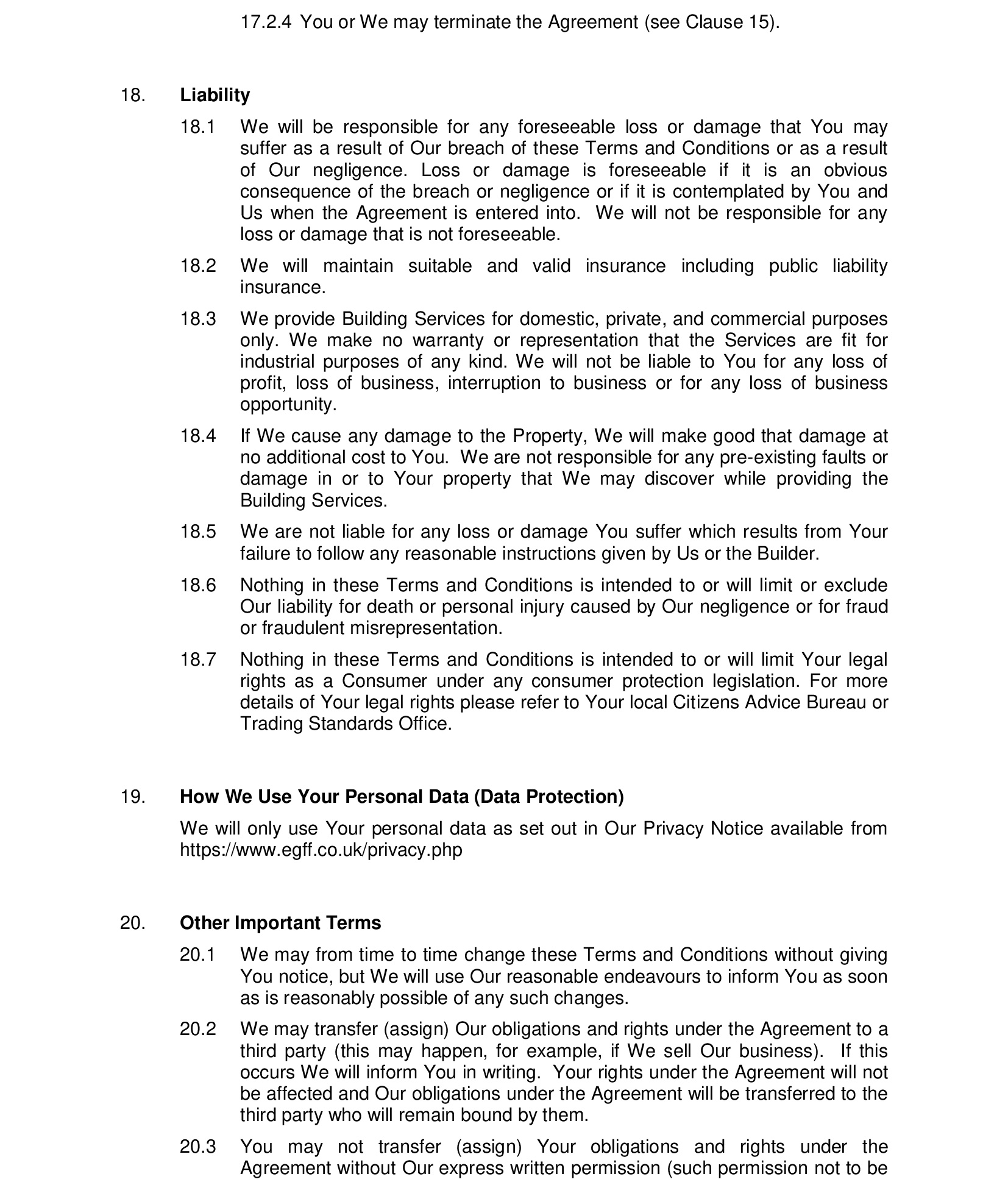 terms