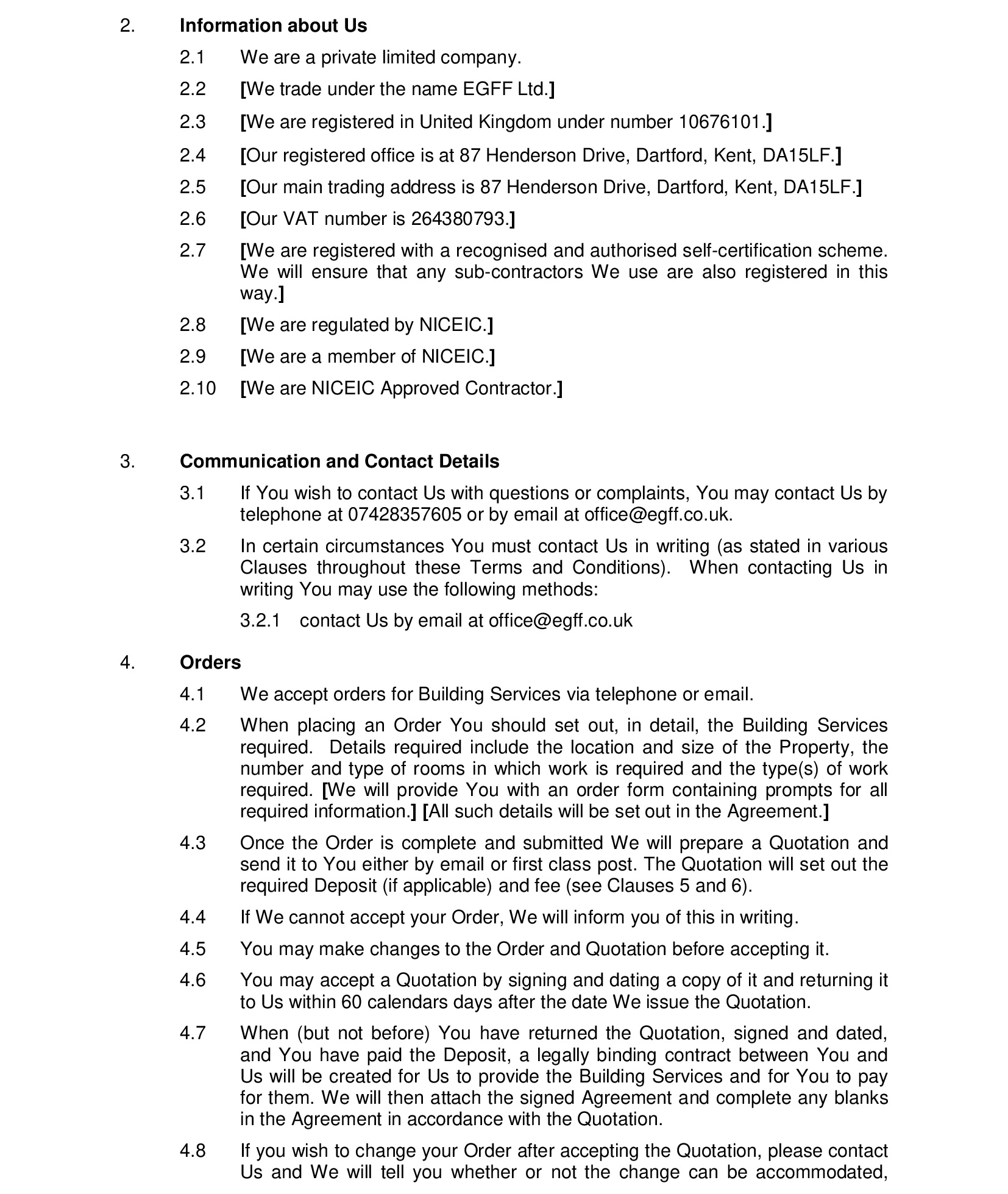 terms